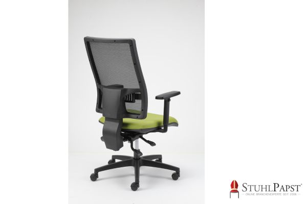 PASSIONATA bürostuhl mit rollen rückenlehne lordosen halswirbelsäule  ergonomisch