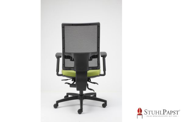 PASSIONATA Chefbürostuhl mit Lordosenstütze rückenlehne anti shock frontal