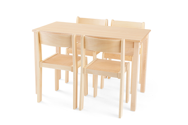 Massive Holz rechteckige Tische Rechtecktische Massivholztische Massivholz -Tische für Schulen Kindergarten soziale Einrichtungen