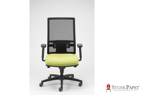 PASSIONATA Schreibtischstuhl senffarbenes sitzpolster bequem extra breit 150 kg