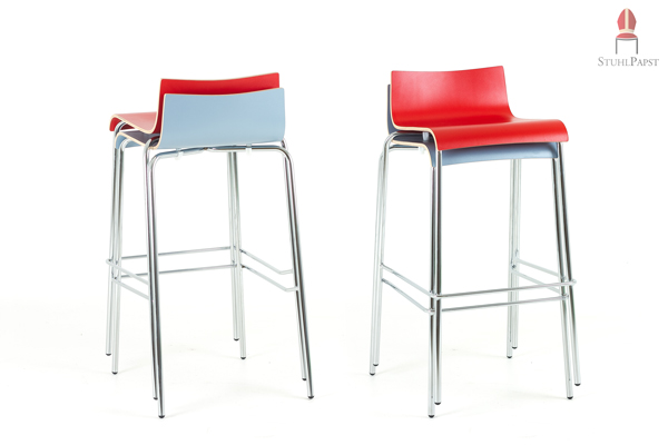 Moderne billige Design Barhocker in verschiedenen bunten Farben farbenfroh