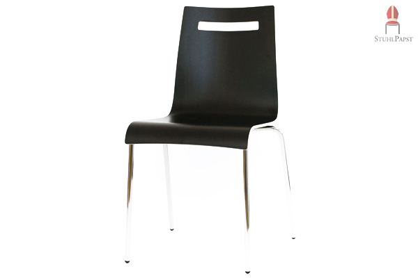 Designholzschalenstuhl mit hochwertig verarbeiteter Sitzschale in Schichtholz