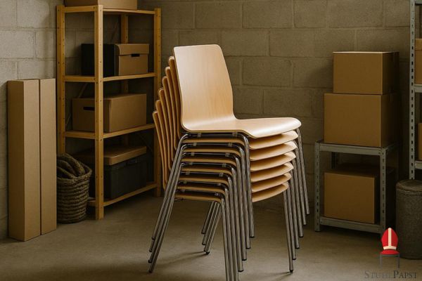 Arabica Abstellraum gestapelt buche schale verchromtes gestell konferenz moebel leichtes sitzmoebel