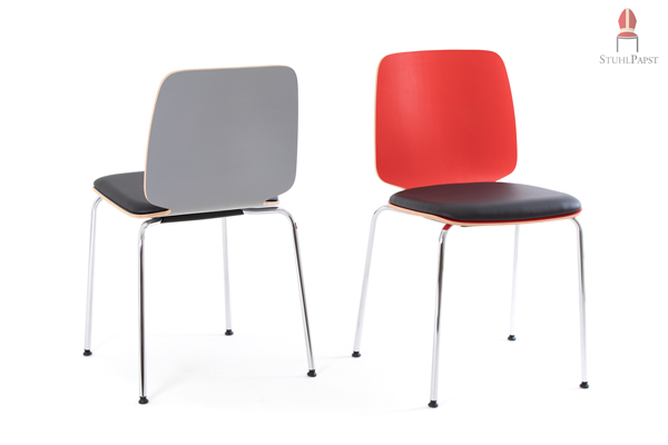 Design Stuhl Stühle Desingstuhl Designstühle Klassiker Esszimmer Livorno Leder Loft Büro Eiche gepolstert mit Sitzpolster Stoff Kunstleder schwarz