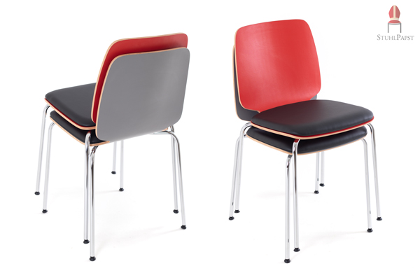 Designerstuhl Design Stuhl Stühle Desingstuhl Designstühle Klassiker Esszimmer Livorno Leder Loft Büro Eiche gepolstert mit Sitzpolster Stoff Kunstleder schwarz