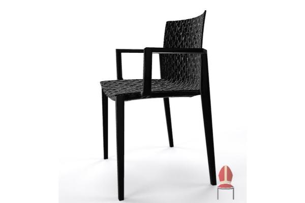 BRILLANT AL schwarz schwarz  gastronomie, stuhl fuer outdoorbereiche, wetterfester stuhl, moebel fuer projekte,