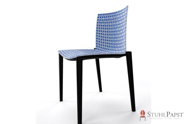 BRILLANT   Bicolor Gestell Schwarz  seite Grau blau 14_09  hotel stuhl office stuhl konferenzstuhl meetingstuhl wartebereich stuhl