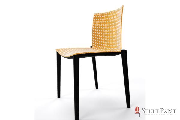 BRILLANT   Bicolor Gestell Schwarz  seite Ocker Weiss  36_00 hotel stuhl office stuhl konferenzstuhl meetingstuhl wartebereich stuhl