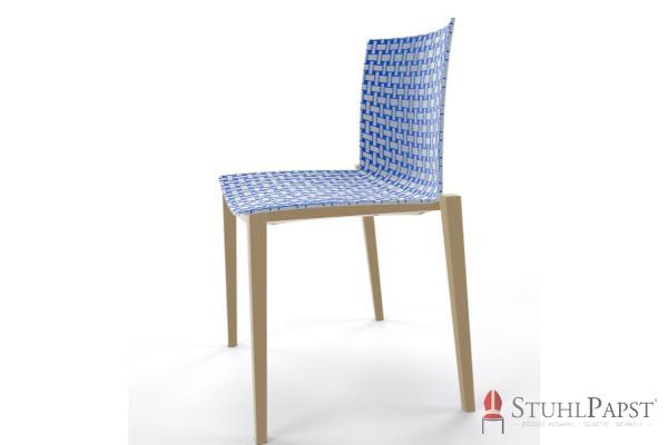 BRILLANT  Bicolor   Gestell Taupe seite Grau Blau 14-_09 zweifarbig twin colour stuhlschale strukturierte schale stapelstuhl indoor outdoor business stuhl
