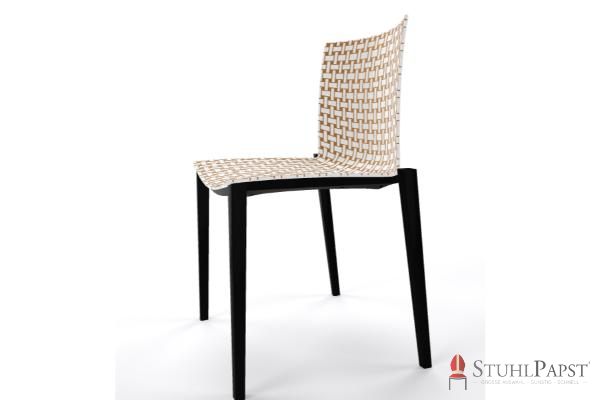 BRILLANT   Bicolor seite Gestell Schwarz  seite  Weiss braun  00_ 53 hotel stuhl office stuhl konferenzstuhl meetingstuhl wartebereich stuhl