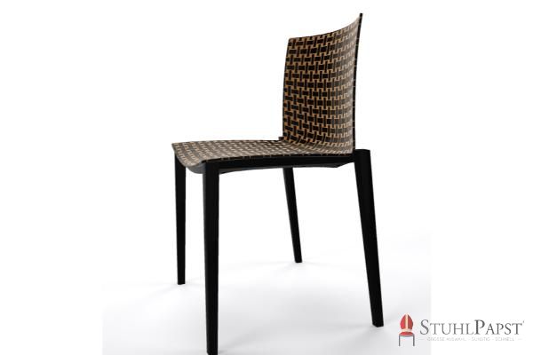 BRILLANT   Bicolor seite Gestell Schwarz vorne   Schwarz Braun 10_53- hotel stuhl office stuhl konferenzstuhl meetingstuhl wartebereich stuhl