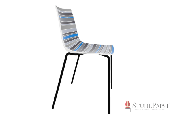 COLOR5 moebel designmoebel stuhlkollektion wohnbereich gastronomie objektmoebel hochwertiger stuhl langlebiger stuhl  Gestell Schwarz  seite  Blau _1