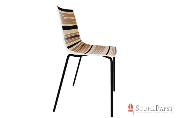 COLOR5 moebel designmoebel stuhlkollektion wohnbereich gastronomie objektmoebel hochwertiger stuhl langlebiger stuhl  Gestell Schwarz seite   Braun _5