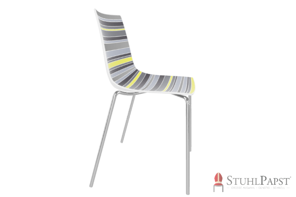 COLOR5 stuhl indoor outdoor designerstuhl designstuhl kunststoffstuhl stoffstuhl farbvielfalt farbenfroher stuhl Chrom seite  Gelb _2