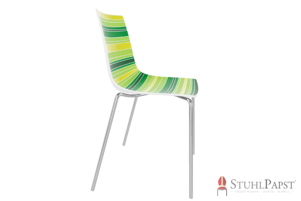 COLOR5 stuhl indoor outdoor designerstuhl designstuhl kunststoffstuhl stoffstuhl farbvielfalt farbenfroher stuhl Gestell Chrom seite  Grün_6
