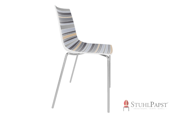 COLOR5 stuhl indoor outdoor designerstuhl designstuhl kunststoffstuhl stoffstuhl farbvielfalt farbenfroher stuhl  Gestell Chrom seite  Sand  _3