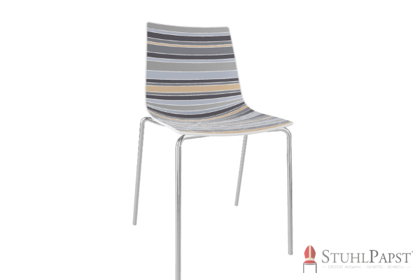 COLOR5 stuhl indoor outdoor designerstuhl designstuhl kunststoffstuhl stoffstuhl farbvielfalt farbenfroher stuhl Gestell Chrom vorne Sand  _3
