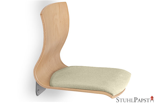 CRE-ATIV_SI_Stoff_254-Creme  wandsitz klappbar stabil und sicher  klappbarer wandsitz mit einfacher montage  wandsitz klappbar zur wandmontage  klappbarer wandsitz mit schraubsystem  wandsitz klappbar