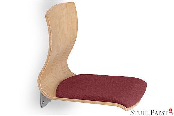 CRE-ATIV_SI_Stoff_260-Bordeaux  klappbarer wandsitz aus metall, wandsitz klappbar aus stahl  klappbarer wandsitz aus aluminium  wandsitz klappbar mit polsterung  klappbarer wandsitz mit sitzpolster  w