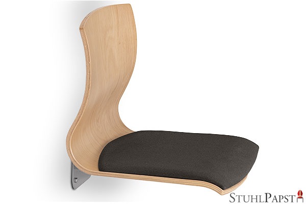 CRE-ATIV_SI_Stoff_261-Anthrazit    klappbarer wandsitz ergonomische sitzflaeche  wandsitz klappbar rueckenfreundlich  klappbarer wandsitz mit komfortabler sitzhoehe  wandsitz klappbar fuer laengeres s