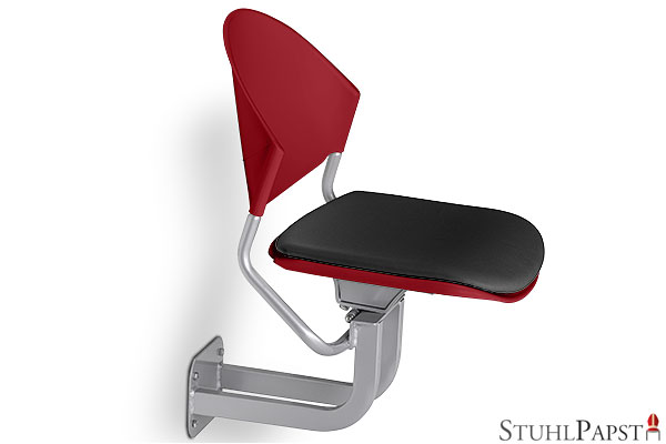 DEL-PHIN_SI_741-Rot klappbarer wandsitz zeitloses design wandsitz klappbar elegante optik klappbarer wandsitz schlicht und modern wandsitz klappbar fuer modernes wohnen klappbarer wandsitz fuer i