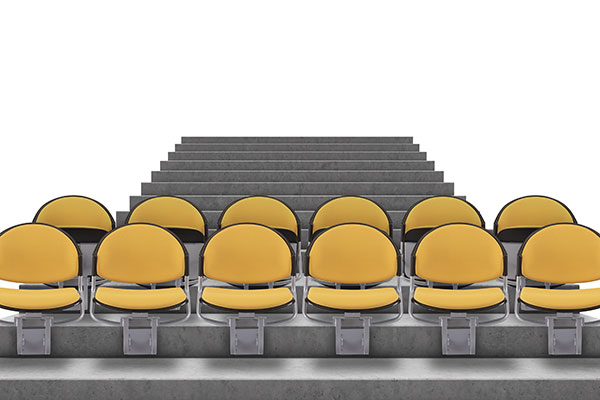 DELPHIN T BiColore klappbare Stadionsitze Hoersaal Treppensitze Stufensitze Wandsitze Wandklappsitze Wandsitzen