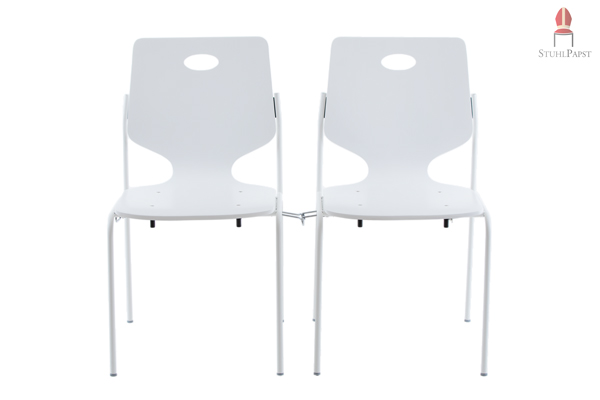 Fio.na Designer Design Stuhl Stühle Holzstuhl Holzstühle Designstuhl Designstühle weiß schwarz lackiert Möbelpapst GmbH Gescher Sitzschale in Weiß