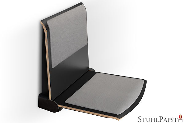 FLEXI_DeLux_graphit_schwarz wandsitz klappmechanismus wandsitz einklappmechanik wandsitz arretierung wandsitz