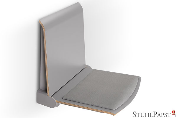 FLEXI_SI_grau_grau , klappbarer wandsitz schlicht und modern wandsitz klappbar fuer modernes klappbarer wandsitz aus aluminium