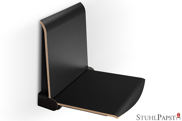 FLEXI_graphit_schwarz  wandsitz klappbar fuer nischen klappbarer wandsitz fuer ecken  wandsitz klappbar fuer tiny house