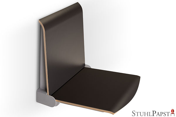 FLEXI_grau_anthrazit  klappbarer wandsitz als funktionsmoebel  wandsitz klappbar modernes design  klappbarer wandsitz minimalistisches design