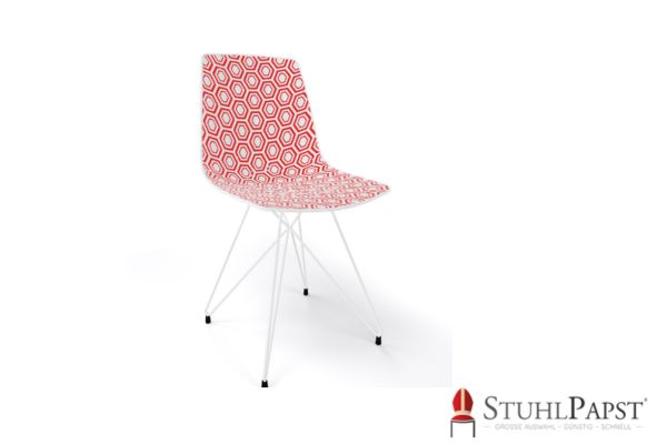 HEXAGAN X weiss rot vorne stuhl, bar stuhl, home decor stuhl, innovativer stuhl, patentiertes design