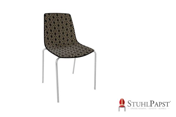 HEXAGON schwarz braun vorne office chair modern, gastronomy chair, lounge furniture, interior design chair