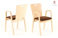 Innovative Holzschalenstühle mit Komfortpolster
