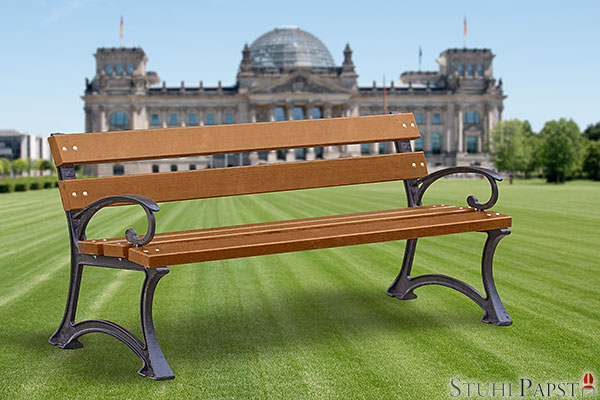 imperius parkbank, parkbank retro design, gusseisen parkbank, holz parkbank, elegante parkbank, robuste parkbank, hochwertige parkbank, parkbank fuer garten, parkbank fuer innenbereich, Berlin