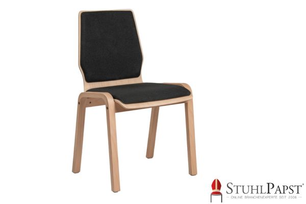 MARS Holzschale Sitzpolster aus Holz Polster aus Holzschale Designer Schalenstuhl Schalenform Stuhl Polsterstuhl Design Ergonomischer Stuhl Holz