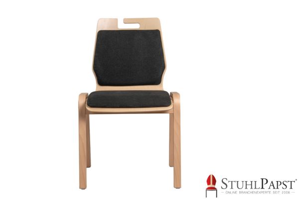 MARS Sitzpolster Holz Schalenstuhl handgefertigt Polsterstuhl in Holzform Sonderform Holzstuhl Holzstuhl polsterbar Sitzpolster aus Holz Stuhl mit modernen Formen xxl Lutz