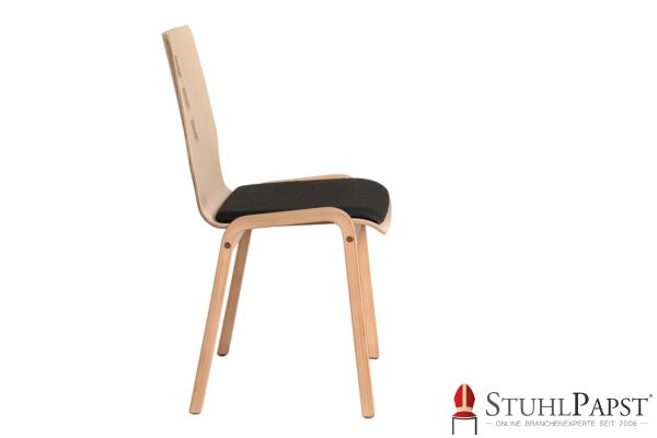 MARS Ergonomischer Schalenstuhl Sitzpolster mit Sonderform Schalenstuhl fuer modernes Design Holzstuhl mit besonderen Ausfraesungen Designer Stuhl Holz Ikea