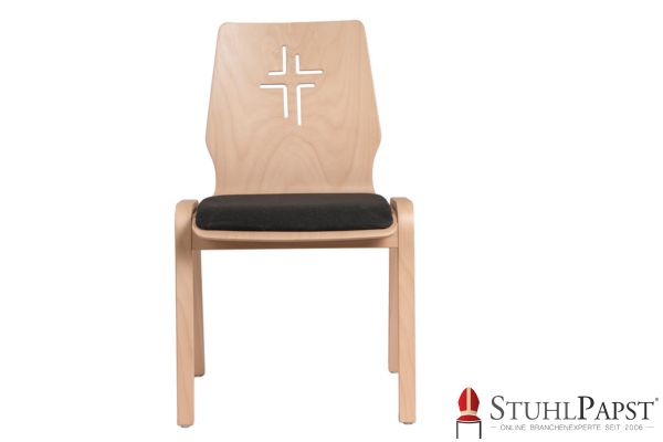 MARS Holzstuehle Sonderform Holzschalenstuehle mit Polster Designerstuhl Holz Holzstuhl mit einzigartiger Form Stuhl Holz mit Ausfraesung Polsterstuehle Jysk