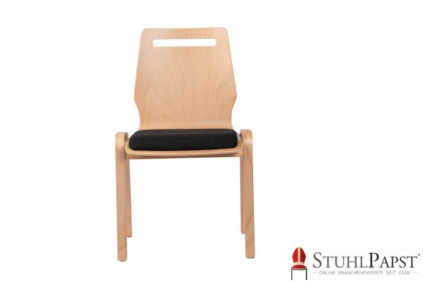 MARS Schalenform und Ausfraesungen Designerstuehle aus Holz Holzstuhl mit ergonomischer Form Schalenstuhl aus Holz mit Polster Holzschale Stuhl Sonderform  Ikea