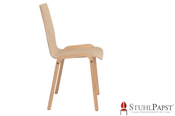 MARS Holzstuhl mit Polsterung Sitzpolster aus Holzschalen Holzstuhl mit Schalenform Ausgefallene Holzstuhlformen Polsterstuhl mit Holzrahmen Holzmöbel Stuhl xxl Lutz