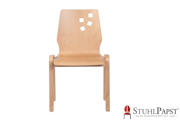 MARS Holzstuehle Sonderform Holzschalenstuehle mit Polster Designerstuhl Holz Holzstuhl mit einzigartiger Form Stuhl Holz mit Ausfraesung Polsterstuehle