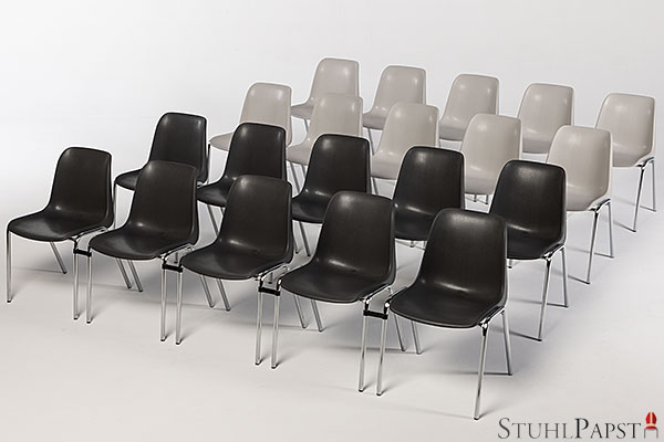 hoch stapelbare Plastik Kunststoff Stühle Seminarstühle Konferenzstühle Stapelstühle aus Kunststoff Plastik Plaste