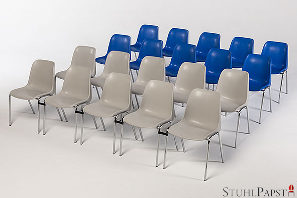 Hoch stapelbare Kunststoff Plastik Reihen Hallen Saal Stapel Seminar Konferenz Büro Stuhl Stühle Stapelstühle aus Kunststoff Plastik