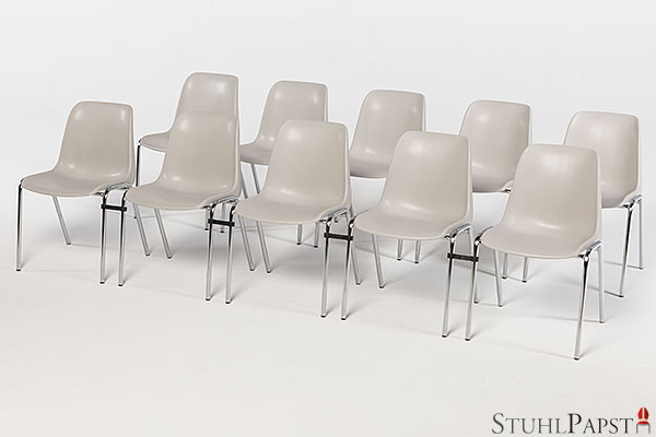 günstiger preiswerter billiger Plastikstuhl Plastik stapelbar Stapelstuhl Stuhl aus Plastik stapelbar sofort lieferbar grau