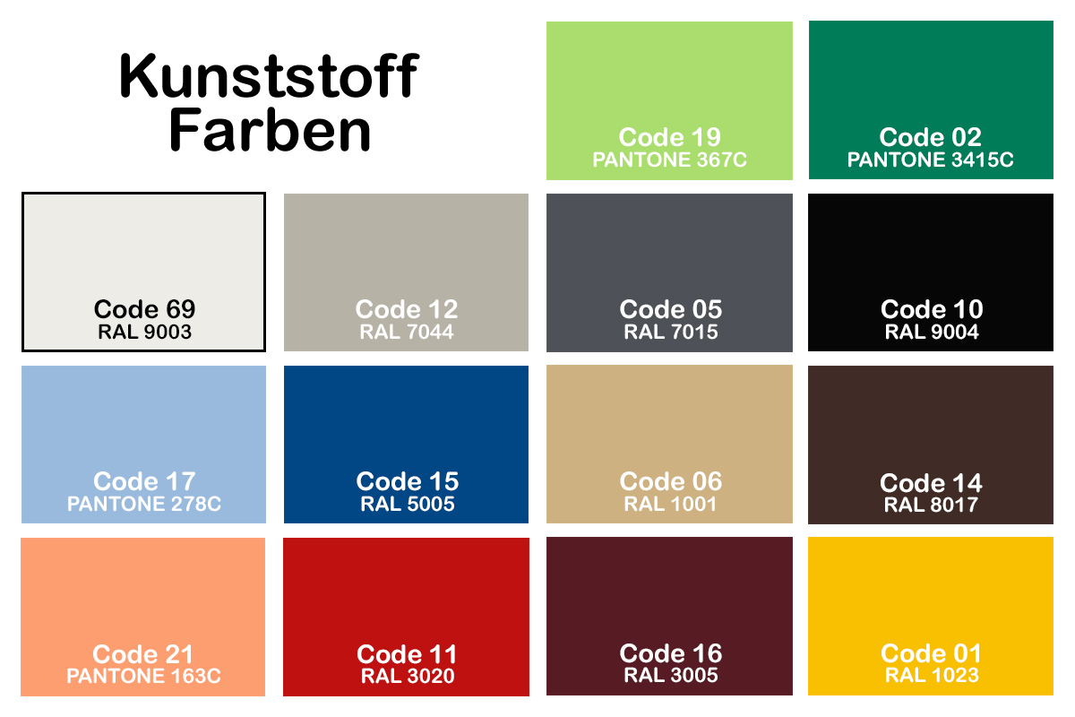 Mil.ano Kunststoff Farbauswahl