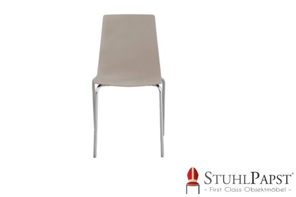 Stuhl TAMDY, moderne Form, robuste Materialien, grosse Farbauswahl, ideal fuer den Einsatz in Bueros, Lounges und Cafes Perlgrau
