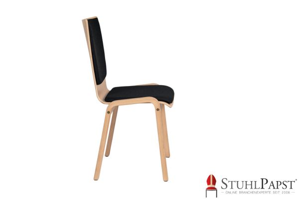 URANUS Sitzpolster Holz Schalenstuhl handgefertigt Polsterstuhl in Holzform Sonderform Holzstuhl Holzstuhl polsterbar Sitzpolster aus Holz Stuhl mit modernen Formen