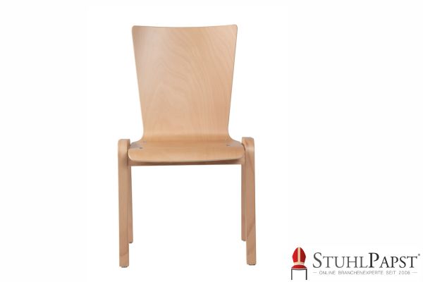 URANUS Holzstuhl Schalenstuhl mit Polster Polsterstuhl Holz Ergonomischer Holzstuhl Stuhl mit Sitzpolster Holzschale Stuhl Holzschalen Stuhl Design Polster Stuhl