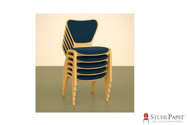VENUS DeLux blau Design Holzstuehle speziell Stuhl mit kreativer Form Holzstuehle individuell geformt Ergonomischer Designstuhl Schalenstuhl fuer modernes Heim xxl Lutz